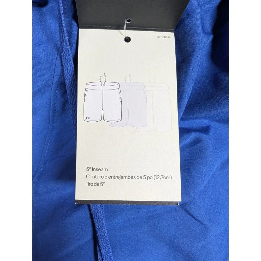Under Armour Mens Shorts XXL Blue 2 in 1 Fitted Compression Active Performance